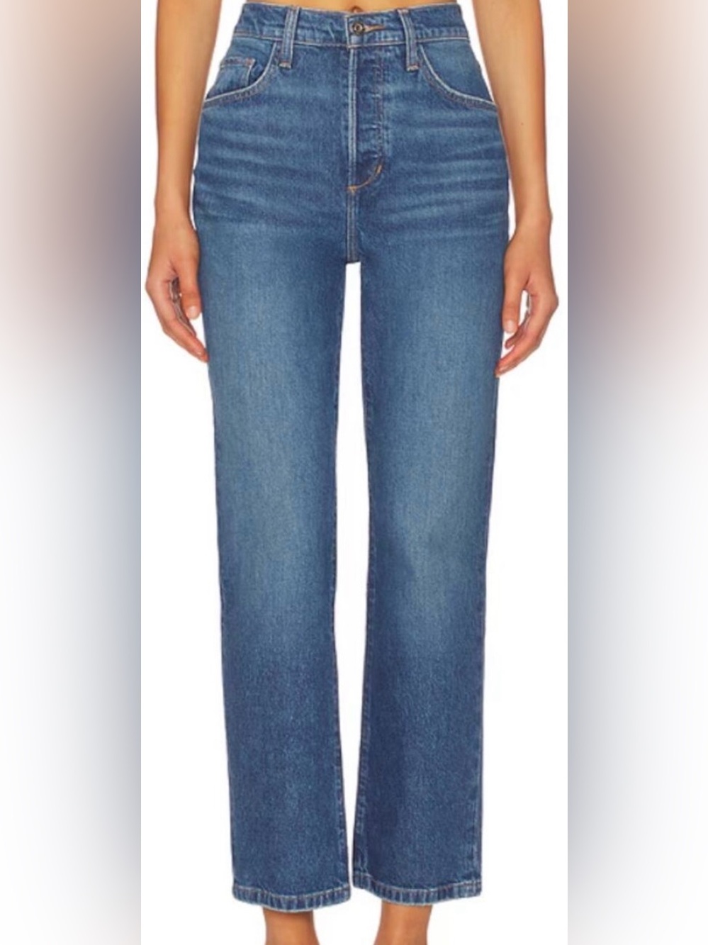 Favorite Daughter Valentina Jeans Super High Rise Straight Ankle Denim Essex 28
